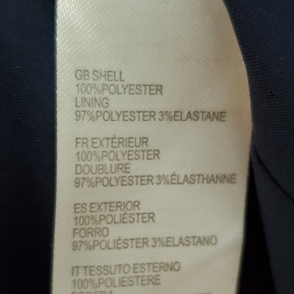 Yumi Long Sleeve Shift Dress in Leaf Border Print Navy Red - Picture 11 of 11